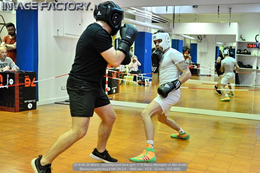 2019-05-30 Milano - pound4pound boxe gym 1170 Marco Meneghin vs Alex Avella
